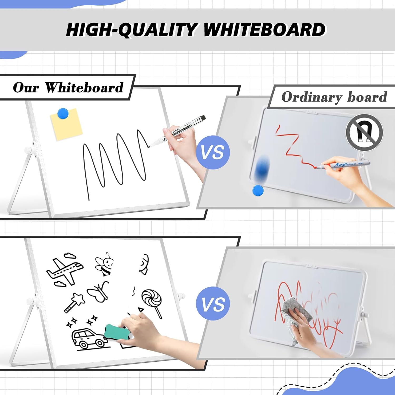 Thumbnail 3 de DOLLAR BOSS Magnetic Desktop Whiteboard 30x40 cm 📝