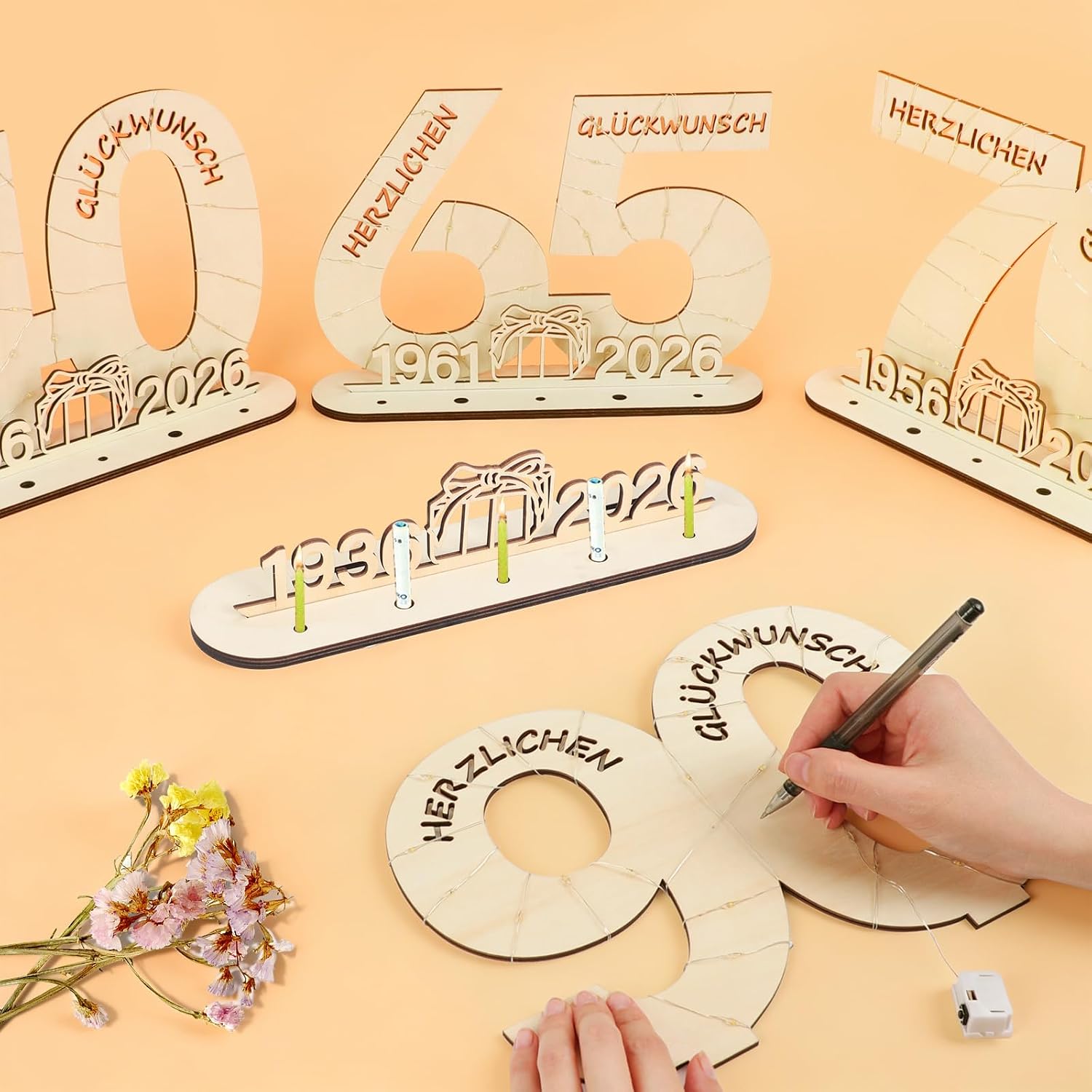 Detalle de Seutgjie Deko 90 Geburtstag Holzschild 29x21 đ