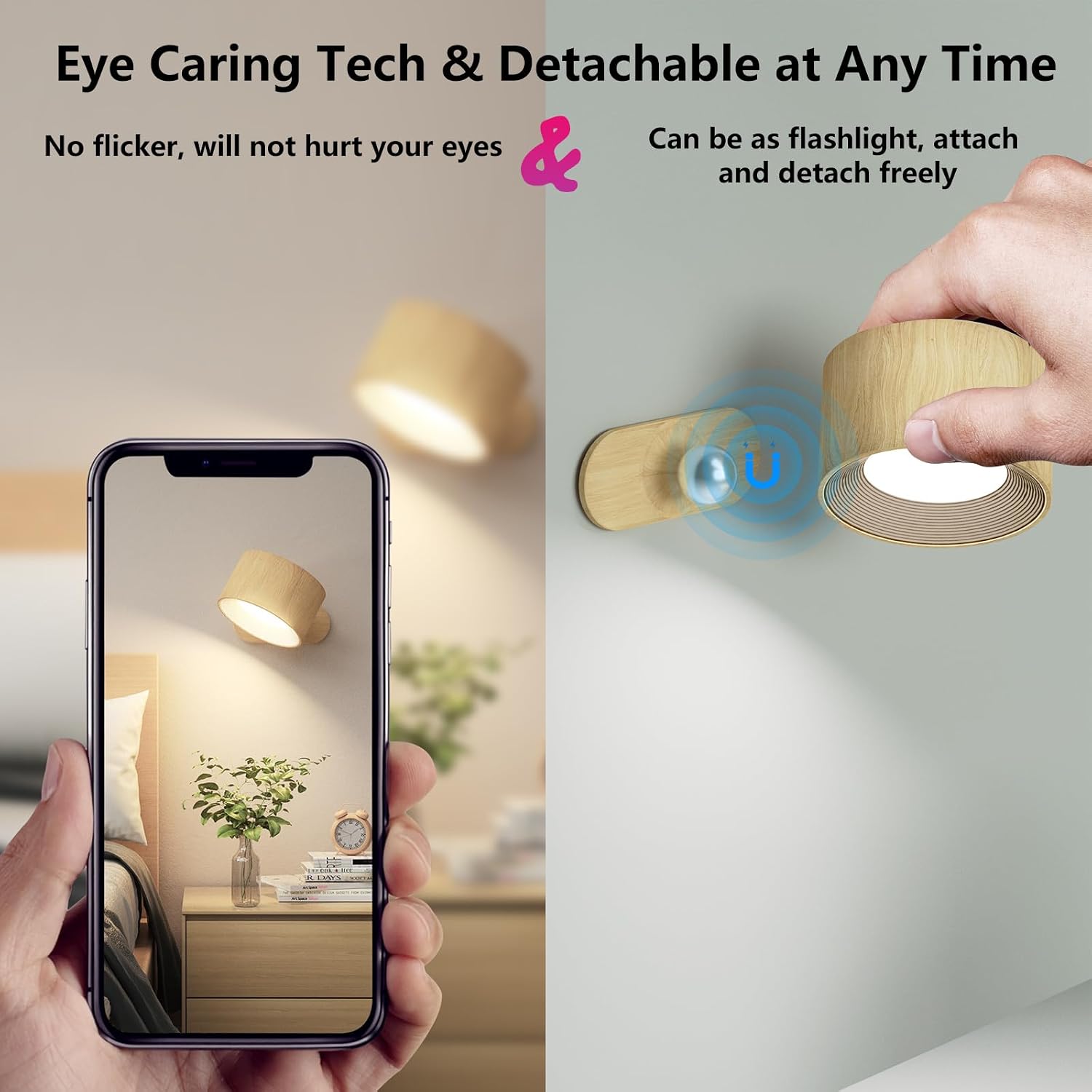 Detalle 2 de Battery Operated Wall Light 360° LED