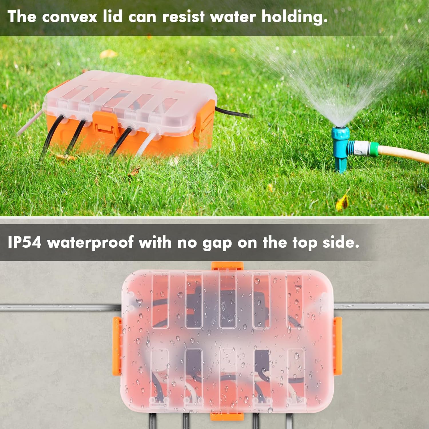 Thumbnail 3 de RESTMO Large Outdoor Electrical Box with Transparent Lid (IP54) for Photocell Timer and Power Connections