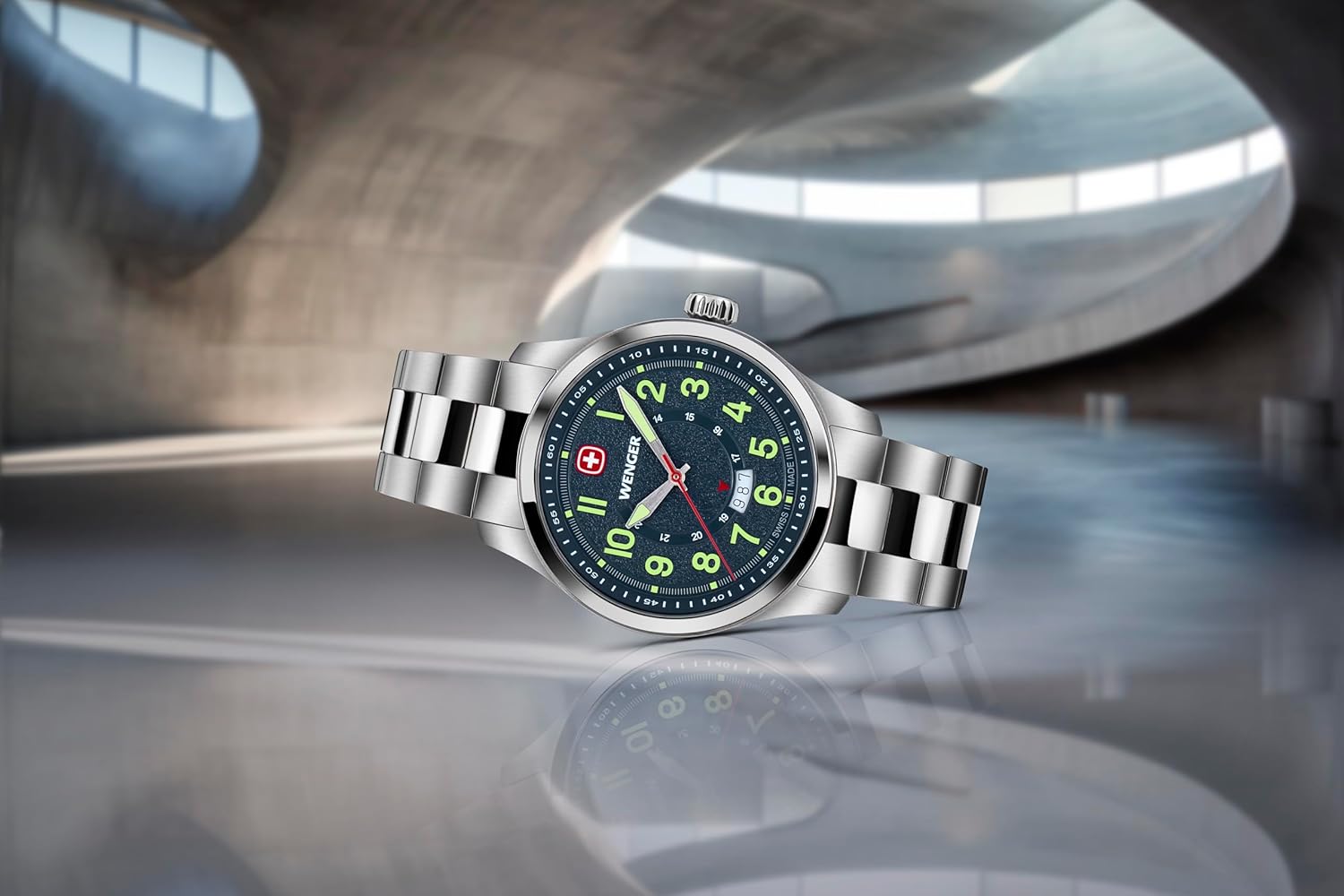 Thumbnail 4 de Wenger Terragraph 43 mm Herrenuhr
