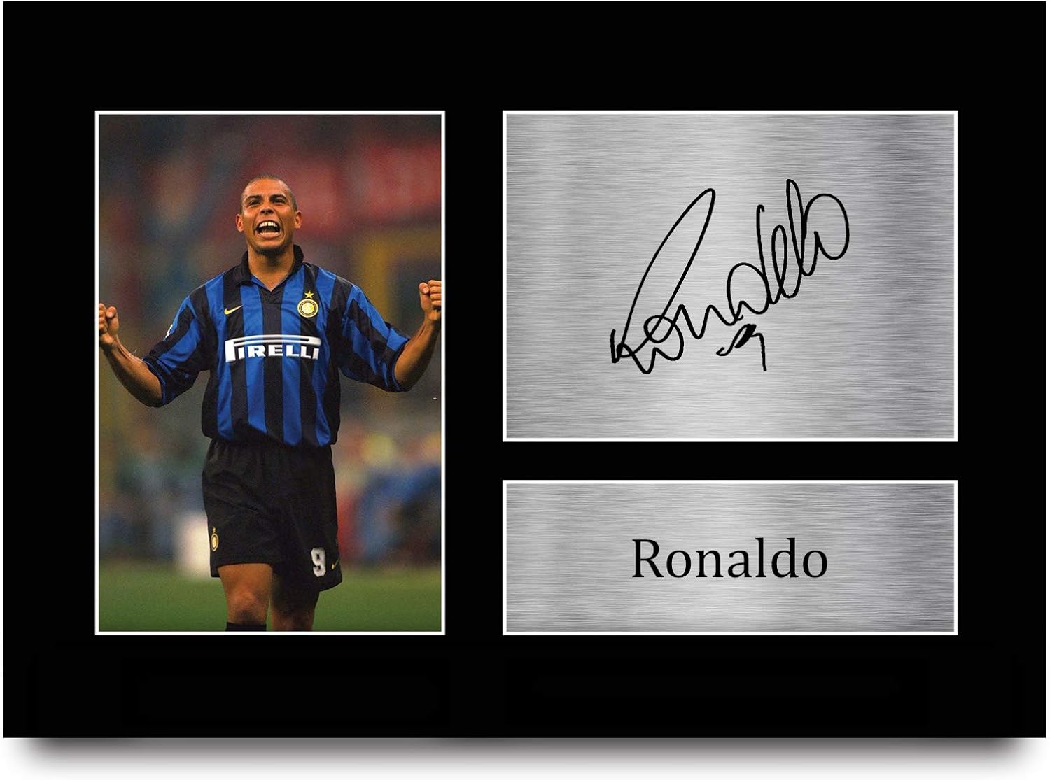 Thumbnail 4 de HWC Trading Ronaldo Inter Milan Signed Printed Photo — A4 Portrait Framed