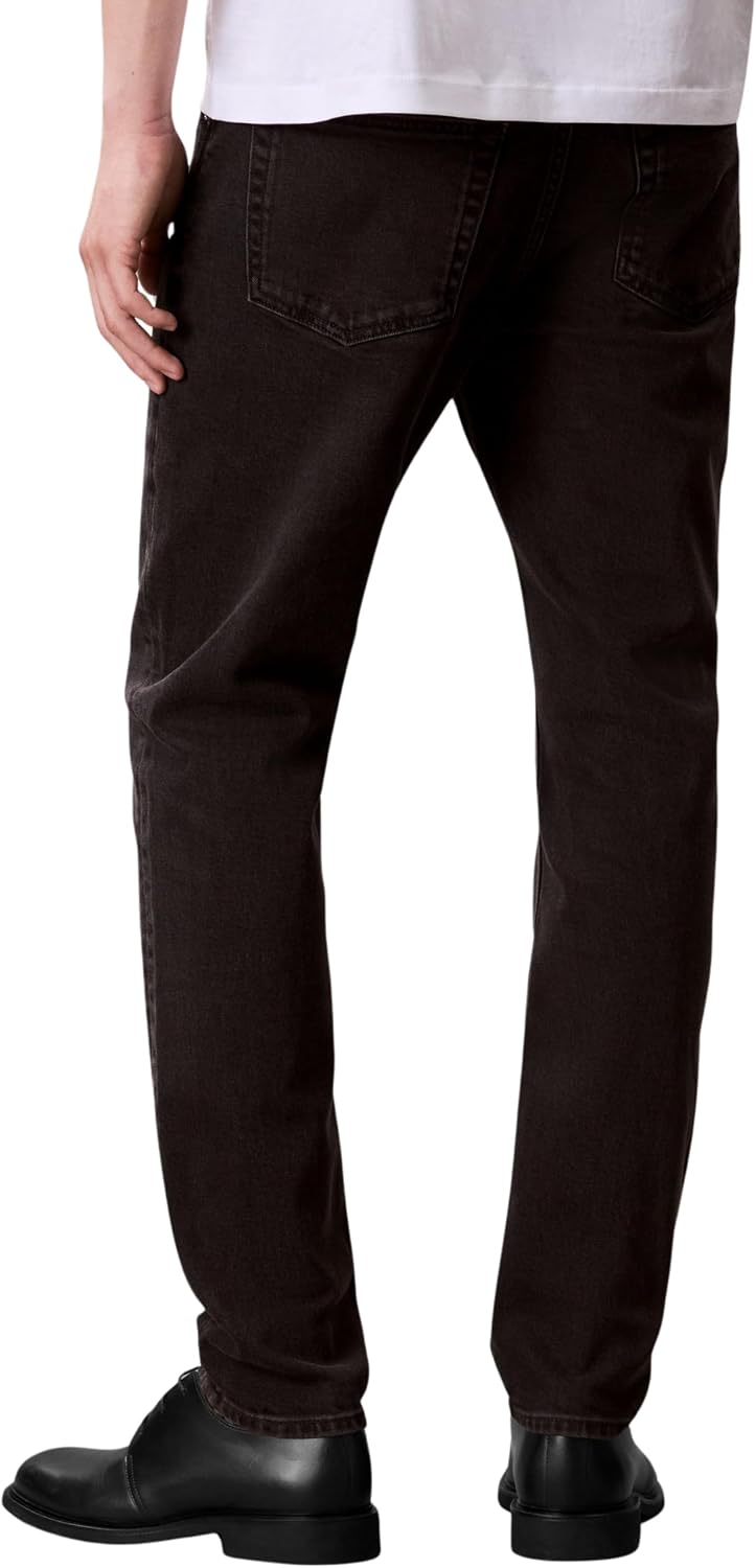 Detalle 2 de Calvin Klein Men’s Black Oil Slick Slim Tapered Fit Jeans