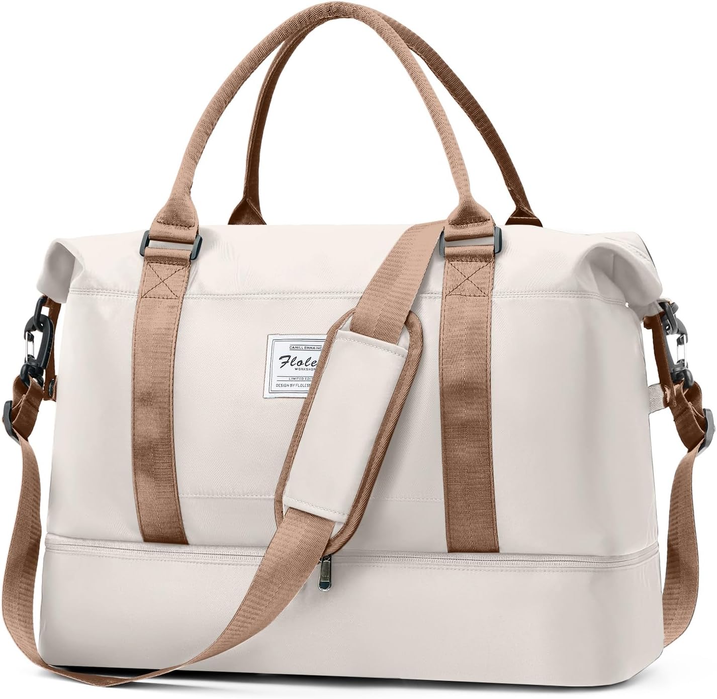 Detalle de HPLQQ Weekender Reisetasche für Damen (45 x 36 x 20 cm) mit Schuhfach und Nassfach – Easyjet Handgepäck Kliniktasche Travel Duffle Bag