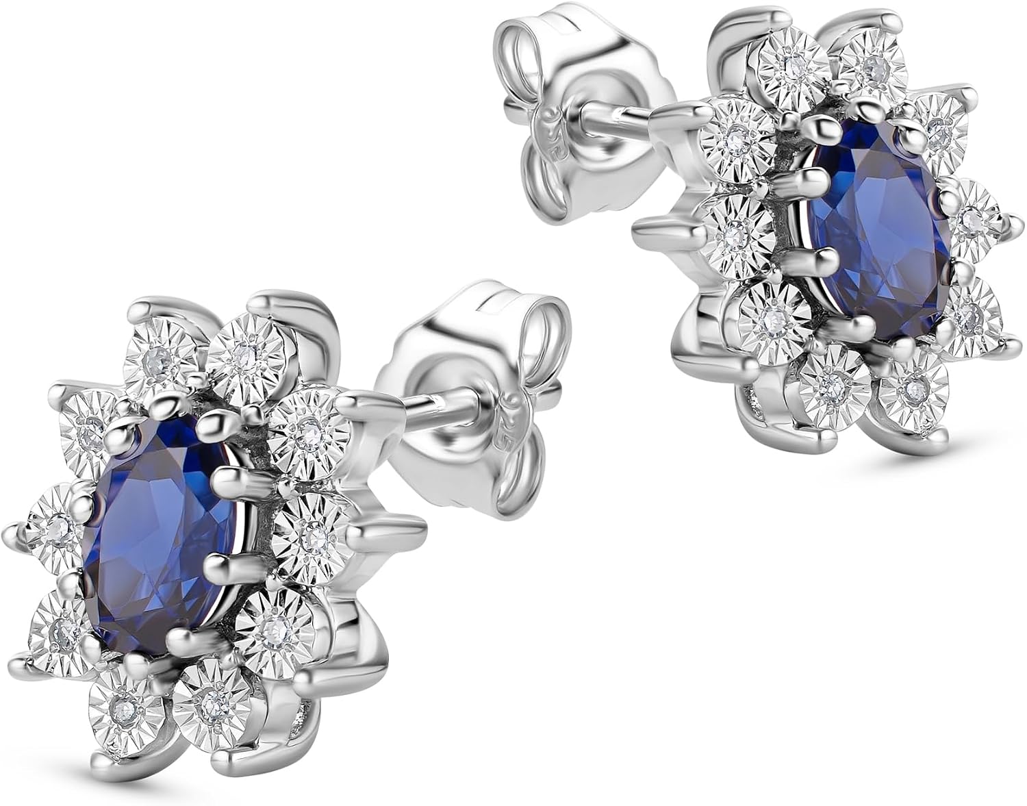 Detalle 2 de Miore Pendientes zafiro y diamante 1,25 ct