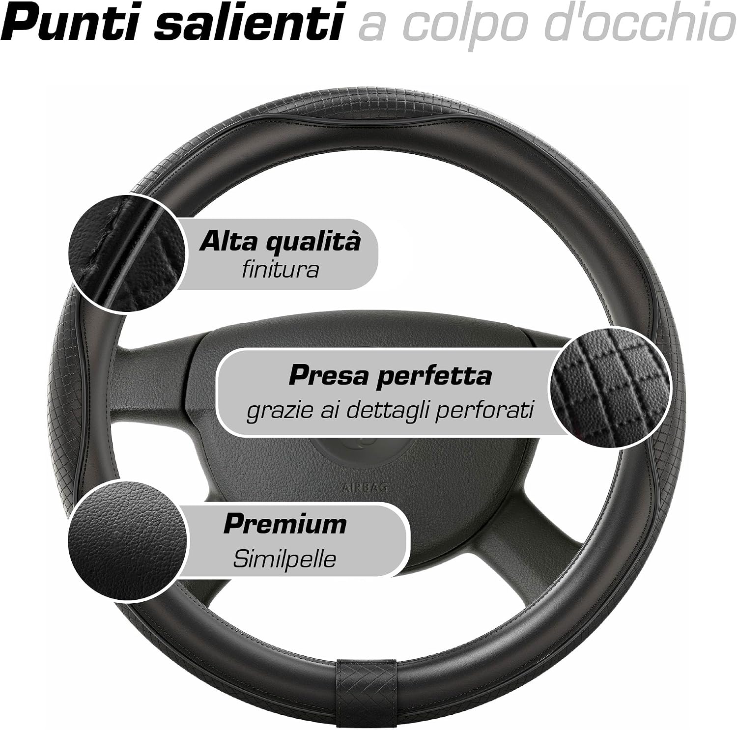 Detalle 2 de Upgrade4cars Coprivolante 37-38 cm