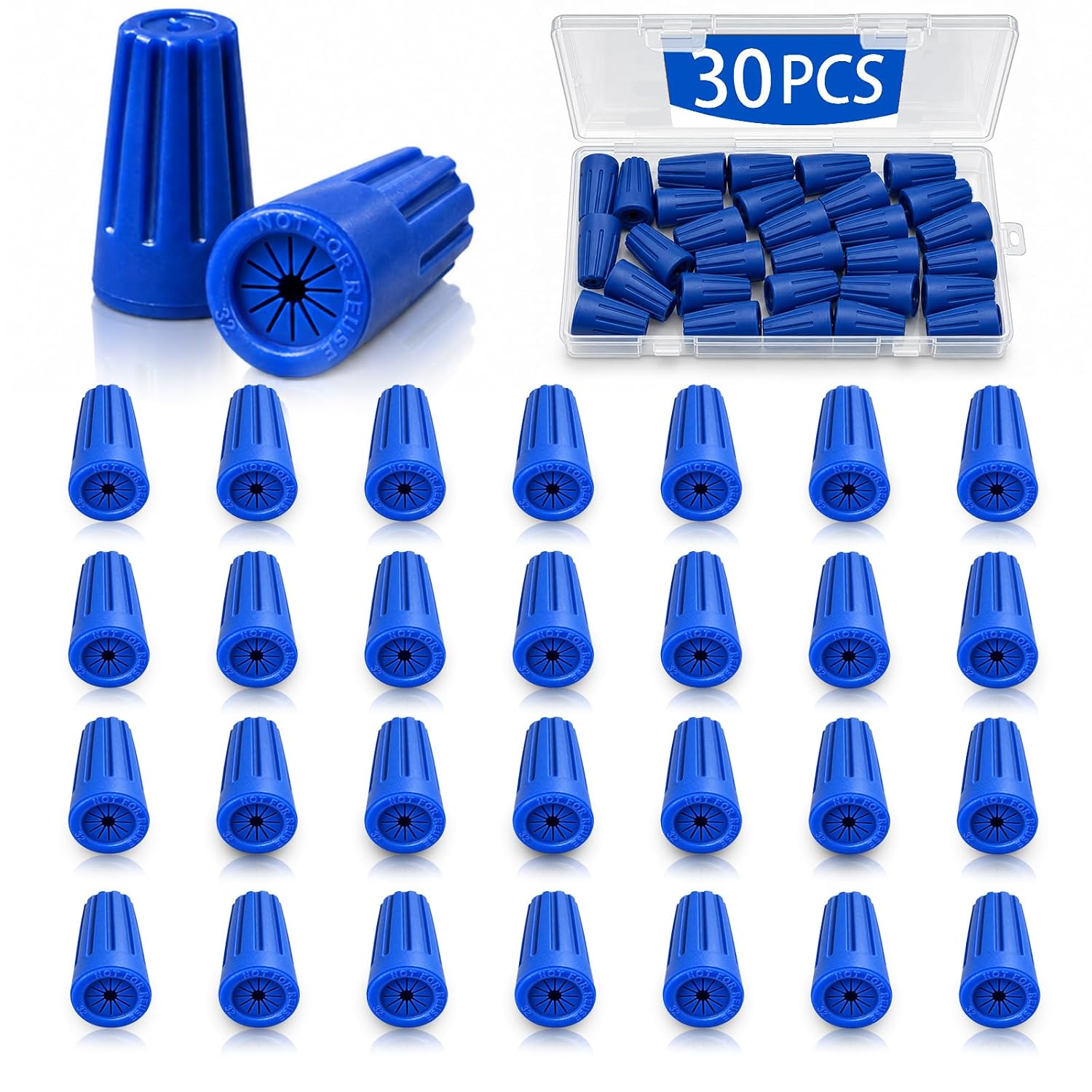 Detalle de Vadaxx VD-EC-3U Waterproof Wire Connectors, 30-Pack, IP65, 12–22 AWG