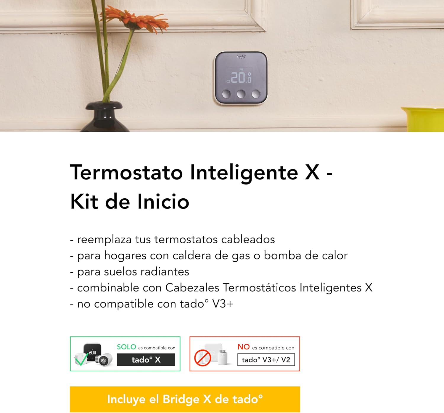 Thumbnail 2 de tado° Termostato inteligente X, Starter Kit, control climático 🌡