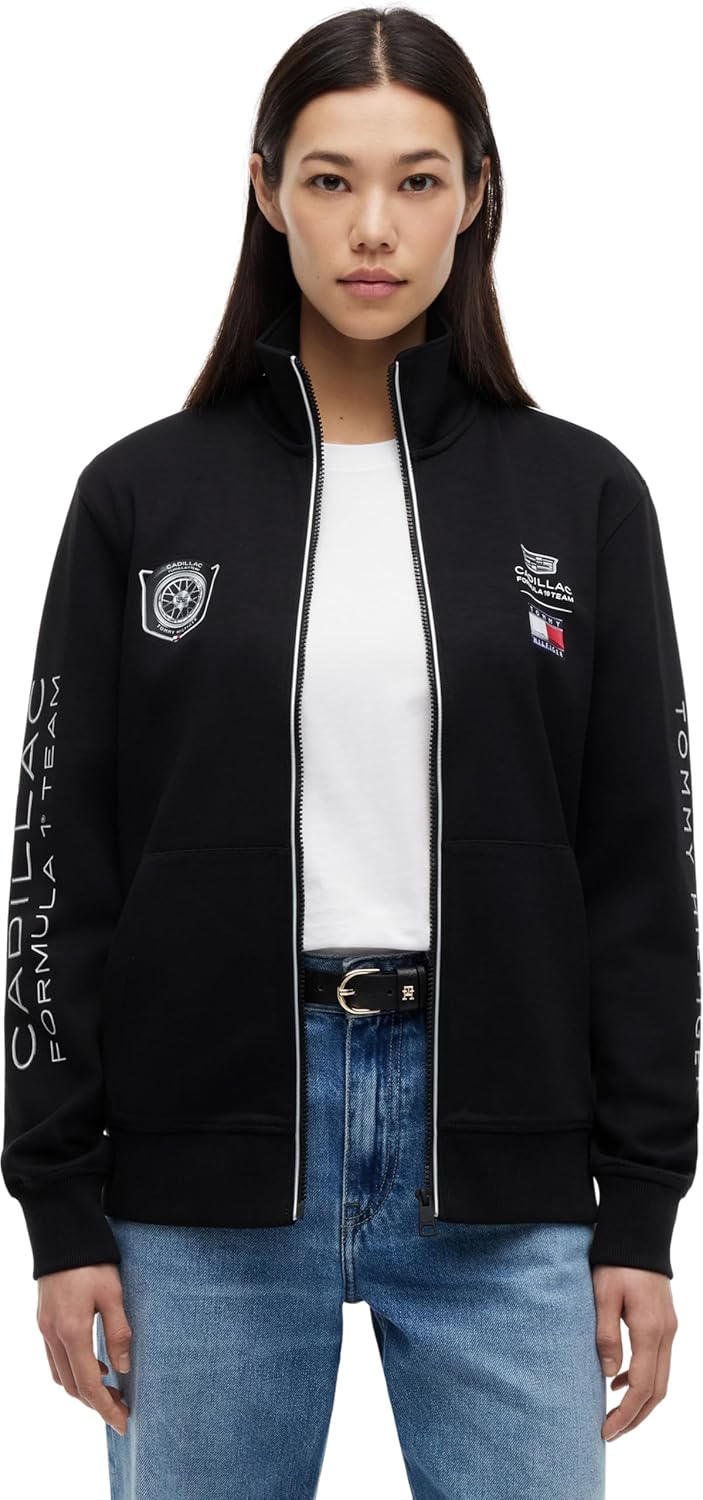 Thumbnail 4 de Tommy Hilfiger Unisexe Sweatshirt avec Fermeture Éclair TH X Cadillac F1 Racing Track Top Col Droit