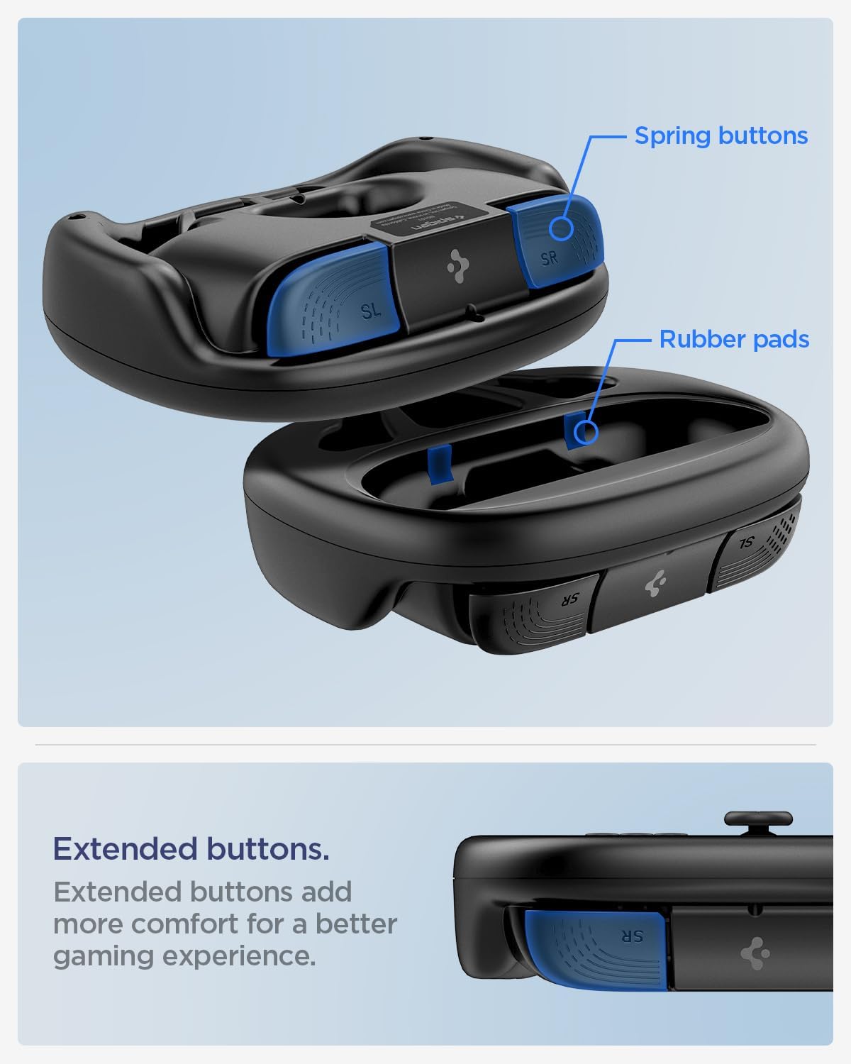 Thumbnail 4 de Spigen Volante Joycon 2 Controller Handle NS101 per Nintendo Switch 2 Joy-Con (2025) Nero