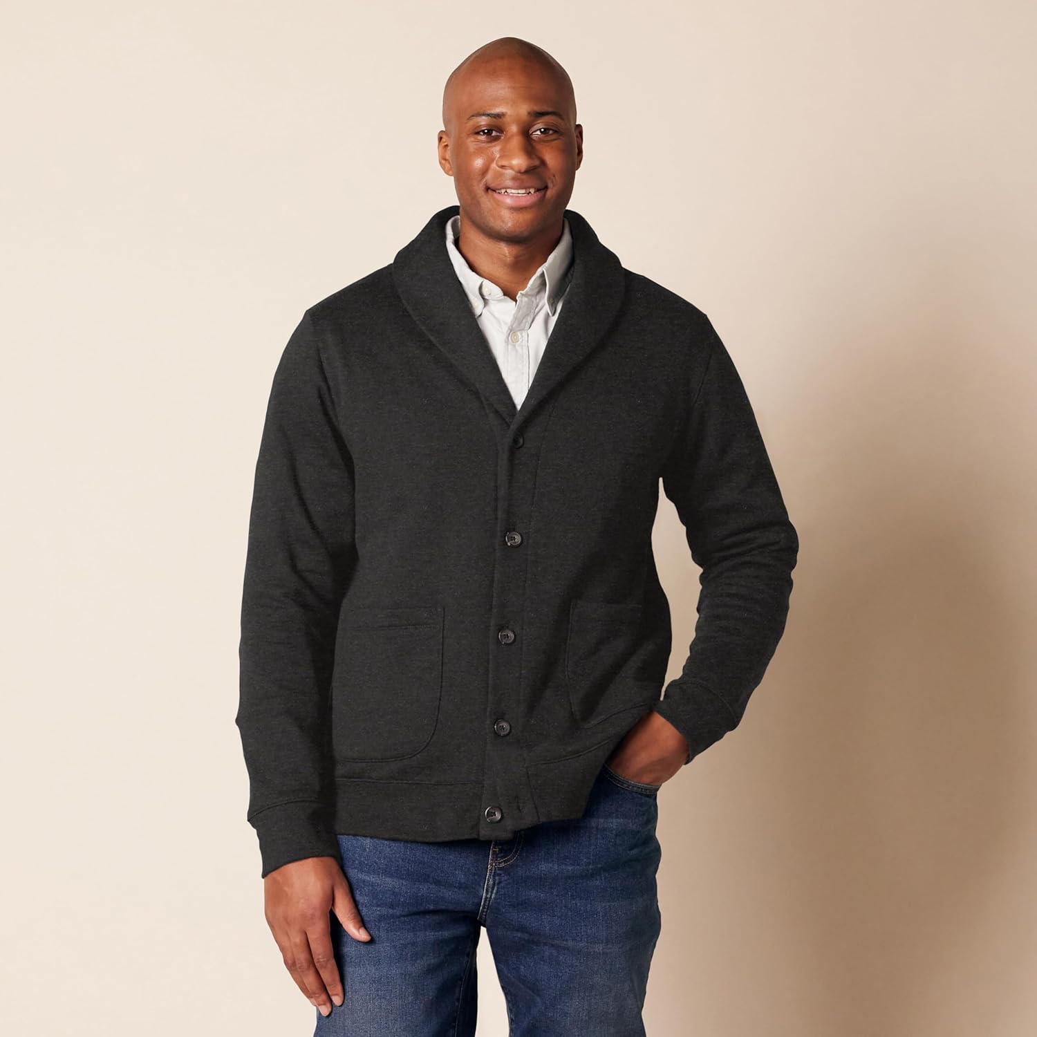 Thumbnail 6 de Amazon Essentials Men’s Long-Sleeve Fleece Shawl-Collar Cardigan