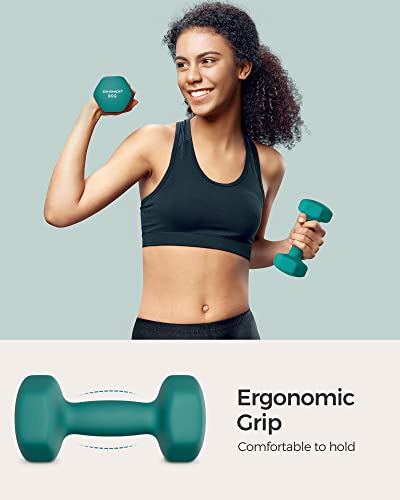 Detalle de SONGMICS Set of 2 Hex Dumbbells, 2 x 3 kg, PVC Coating