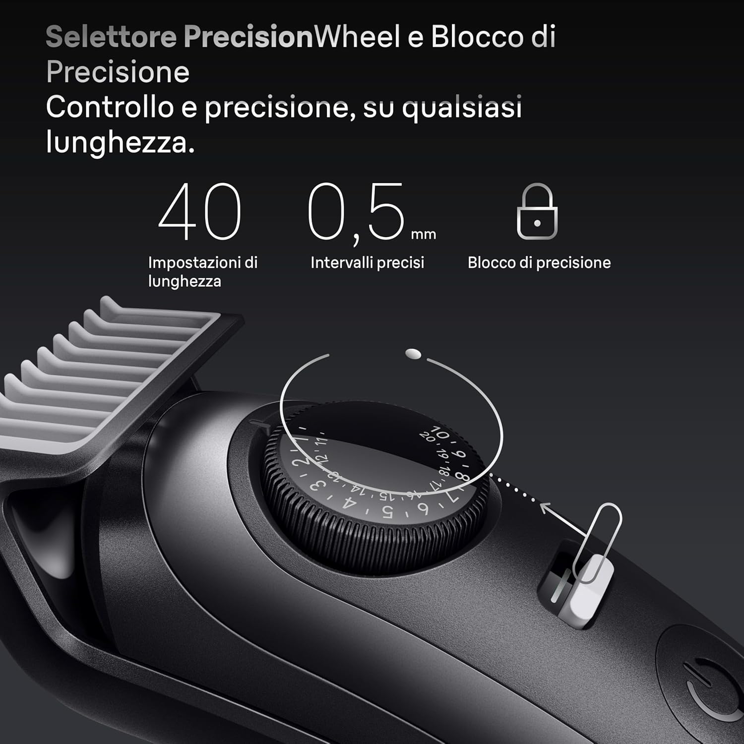 Detalle 2 de Braun Regolabarba Uomo Series 7 BT7545 con lama ProBlade e selettore 40 lunghezze (fino a 120 min)