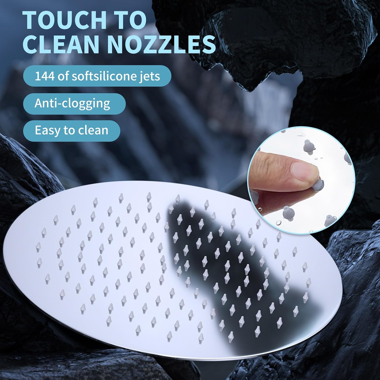 Thumbnail 2 de 10 inch rain shower head, stainless steel