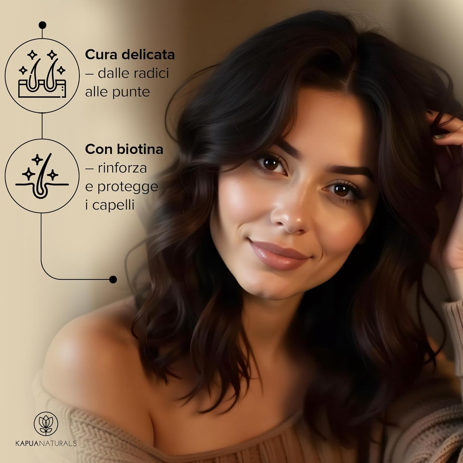 Detalle de Olio di rosmarino per capelli 100 ml + acido ialuronico | con biotina, vegan e biologico