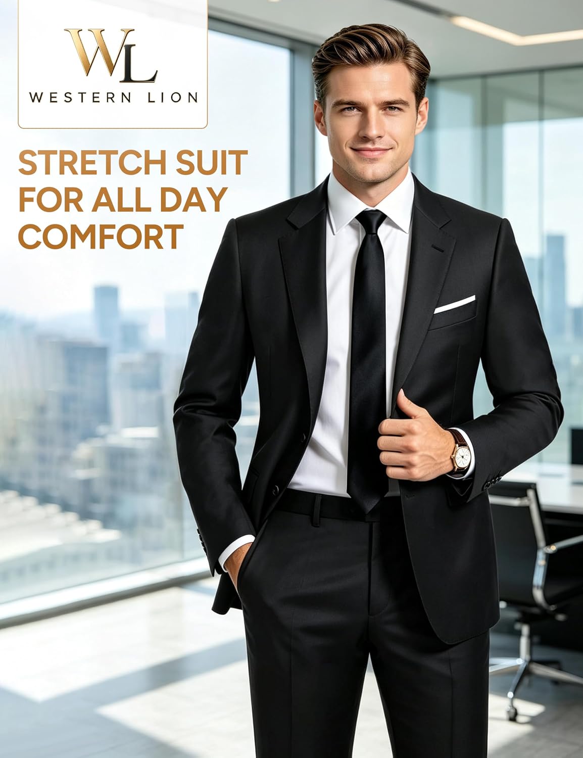Detalle de Western Lion Men's Suit Set, 5-Piece