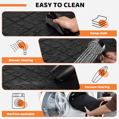 Detalle de KYG Funda de asiento de coche para perro: protector impermeable y antideslizante para familias con mascotas