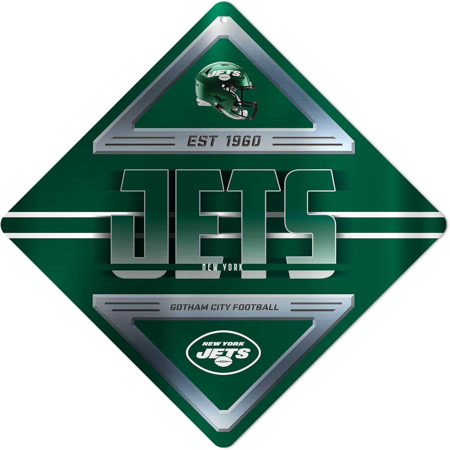 Rico Industries NFL Football Metal Sign (16.5" x 16.5") for Home Décor, Bedroom, Office & Man Cave