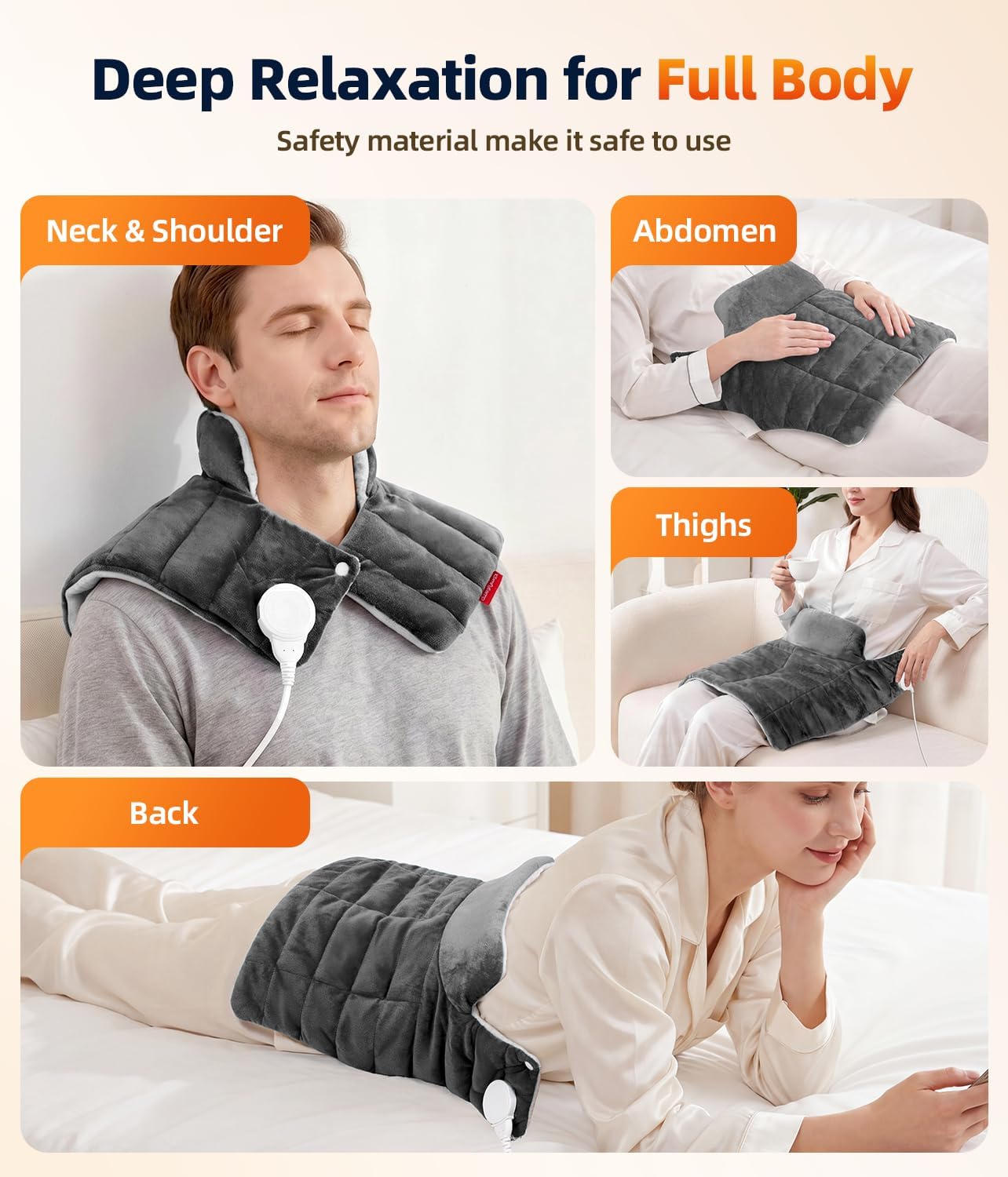Thumbnail 6 de Comfytemp K9015 Weighted Heating Pad for Neck and Shoulders, Machine-Washable