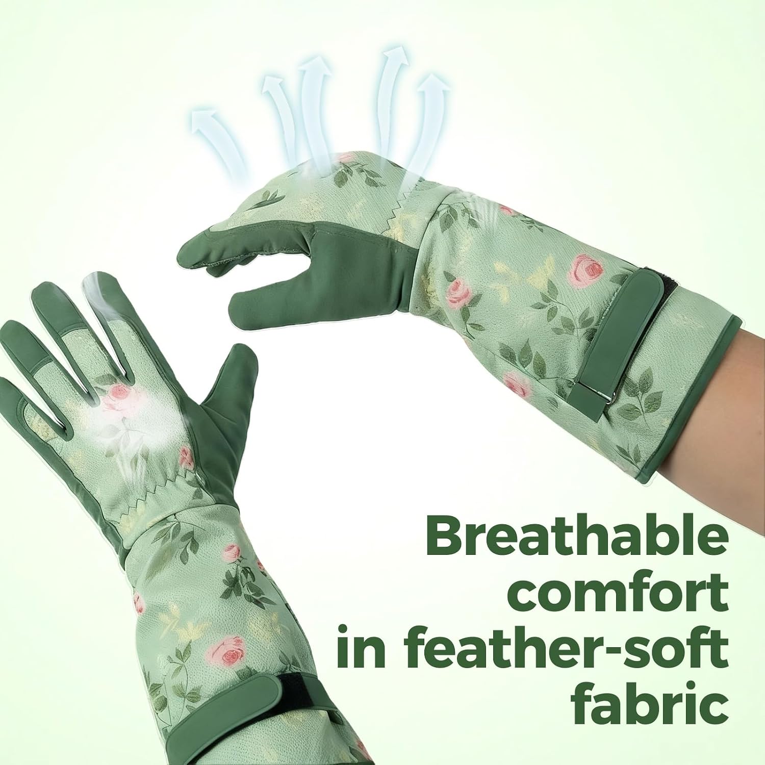 Detalle de Bamworld CAYJ-GLOVES-GR-L Gardening Gloves for Women, Long, Thorn-Proof