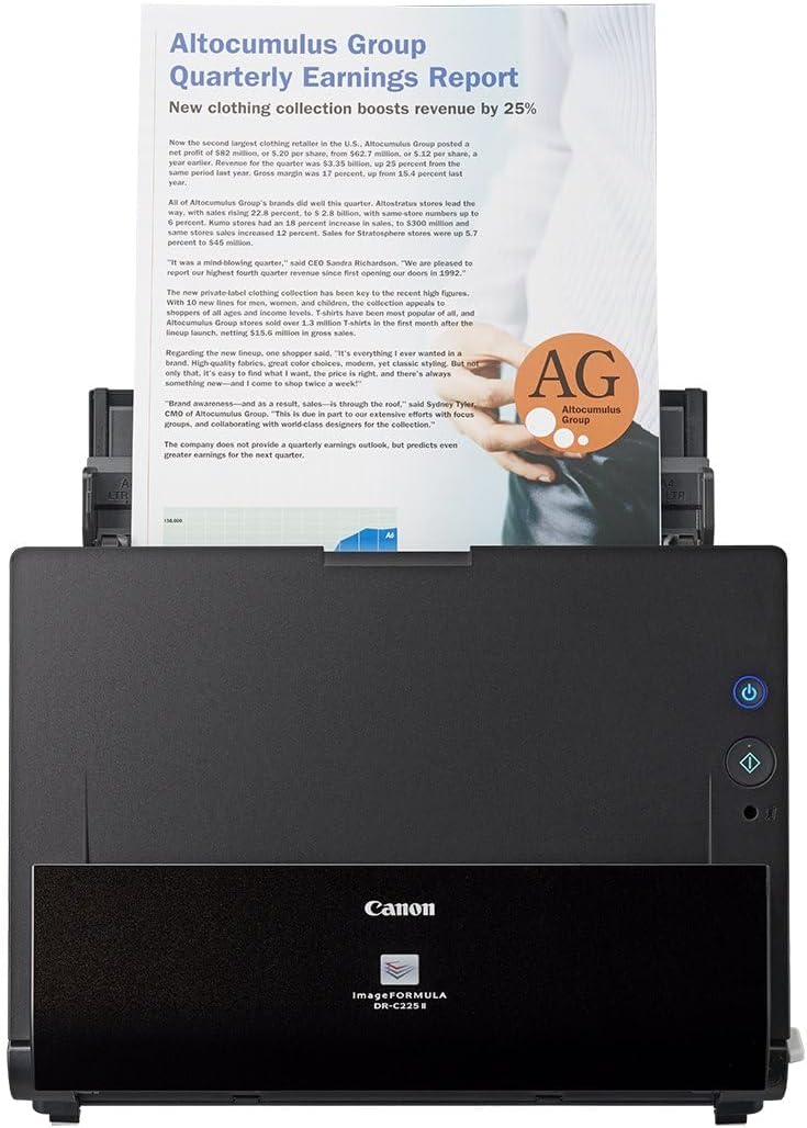Canon DR-C225 II imageFORMULA Dokumentenscanner – Duplex, 50 Blatt ADF, USB, 600 dpi, kompakt