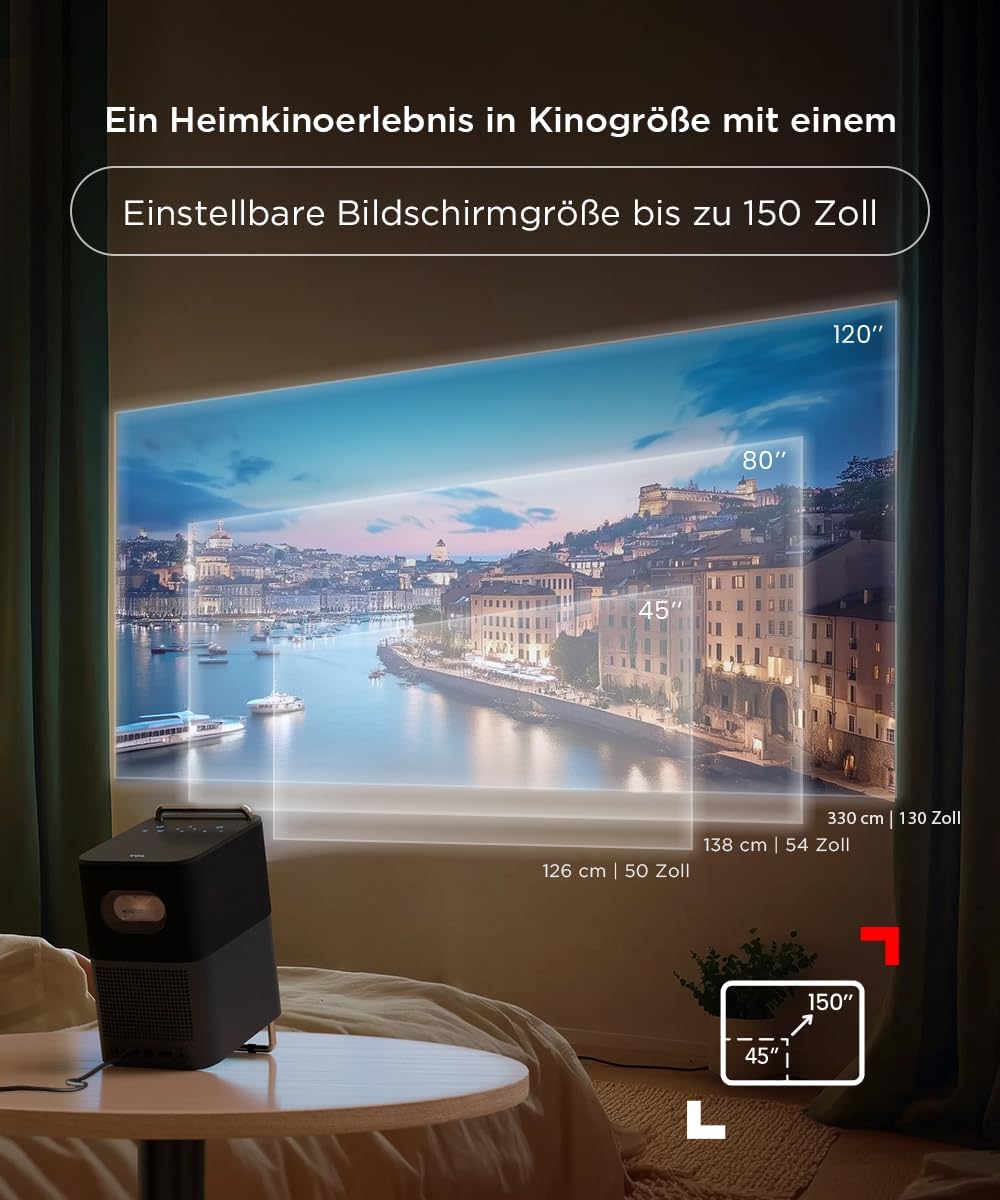 Detalle 1 de TCL A1s Beamer 4K mit 600 ISO Lumen