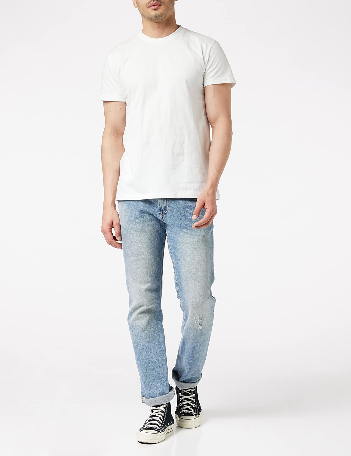 Detalle de Lower East Basic Rundhals T-Shirts 3er Pack