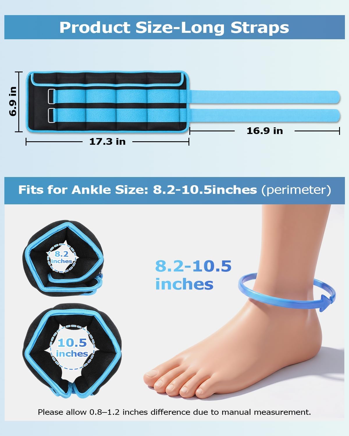 Thumbnail 5 de Adjustable Ankle Weights 2–20 lbs Pair