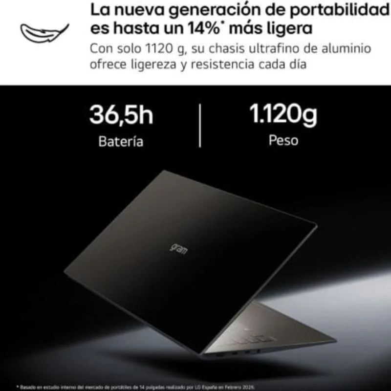 Detalle 2 de LG portátil Gram de 14 pulgadas