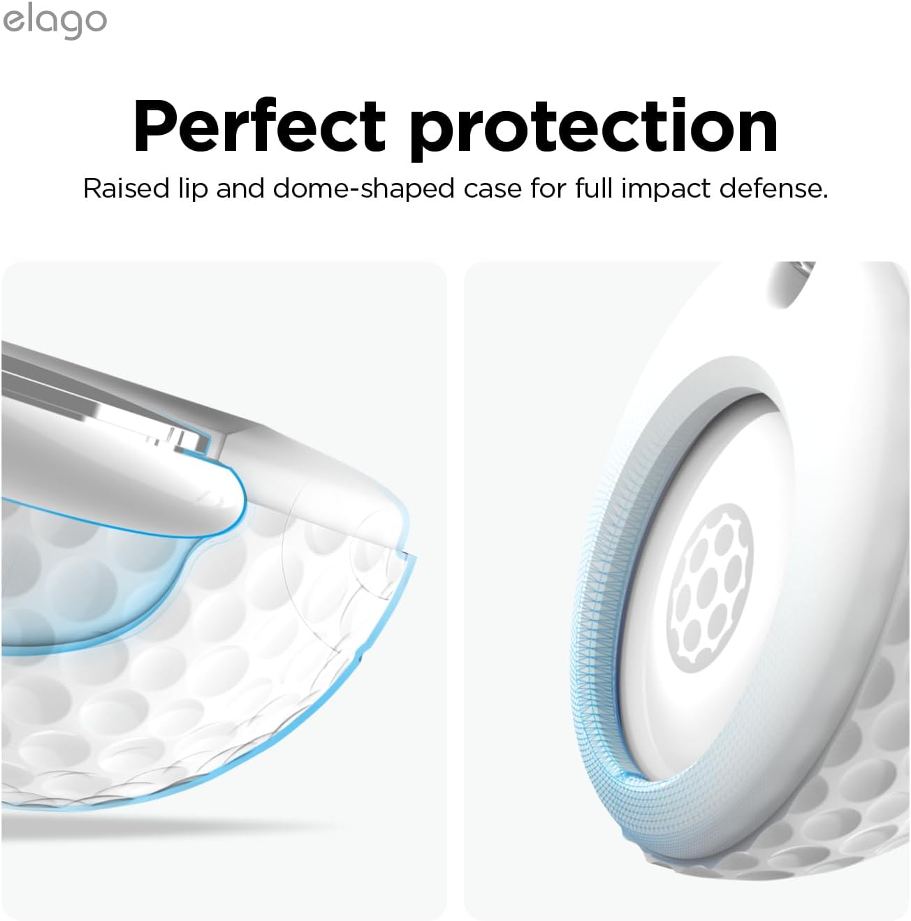 Detalle 2 de elago Coque Série Ball pour Apple AirTag (compatible AirTag 2e & 1re génération) – étui silicone forme ballon