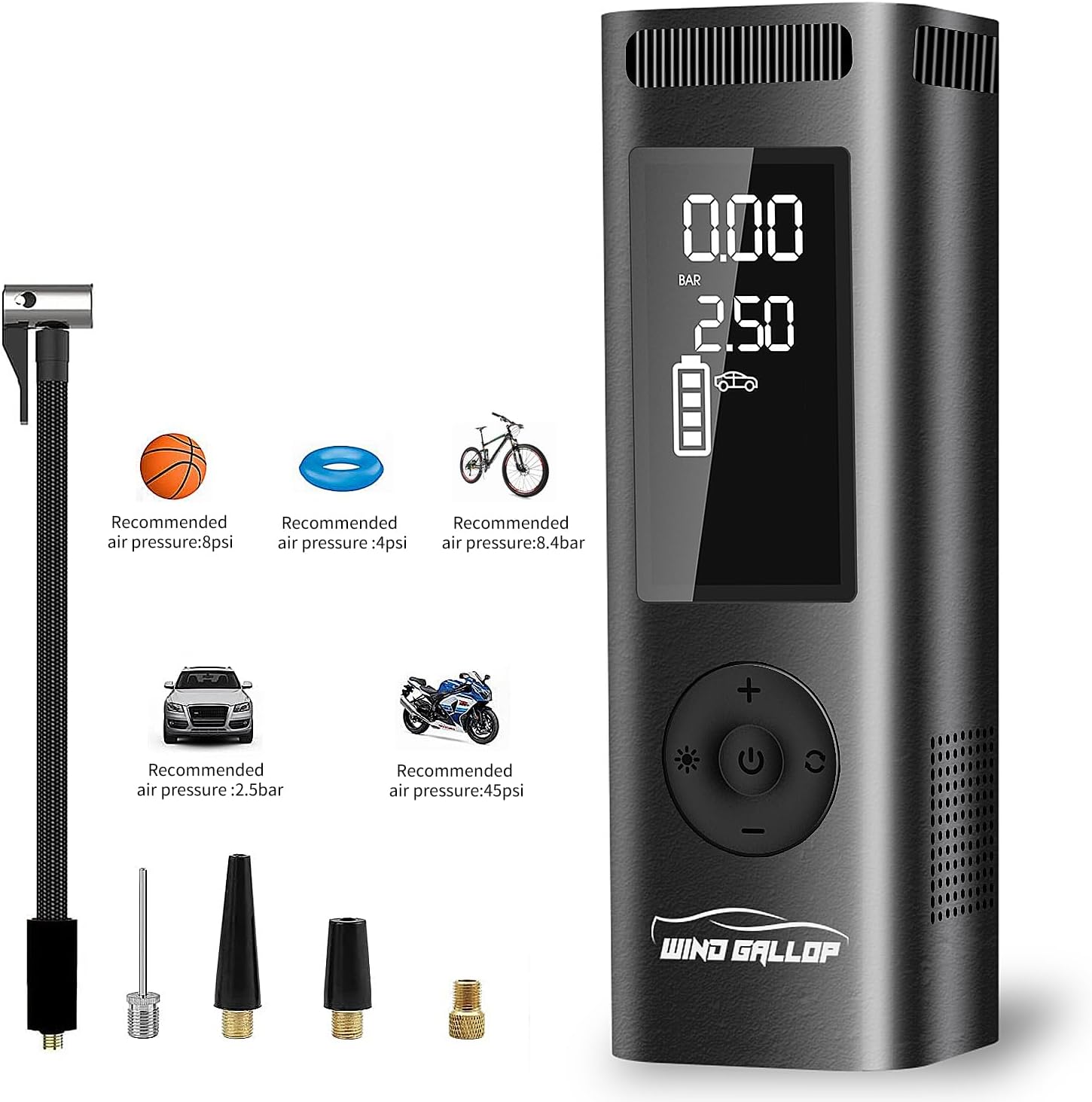 Detalle 1 de WindGallop Car Tyre Inflator 12v Pump