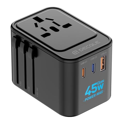 Detalle de decqle Universal Travel Adapter for International Travel - EU UK US AU JP
