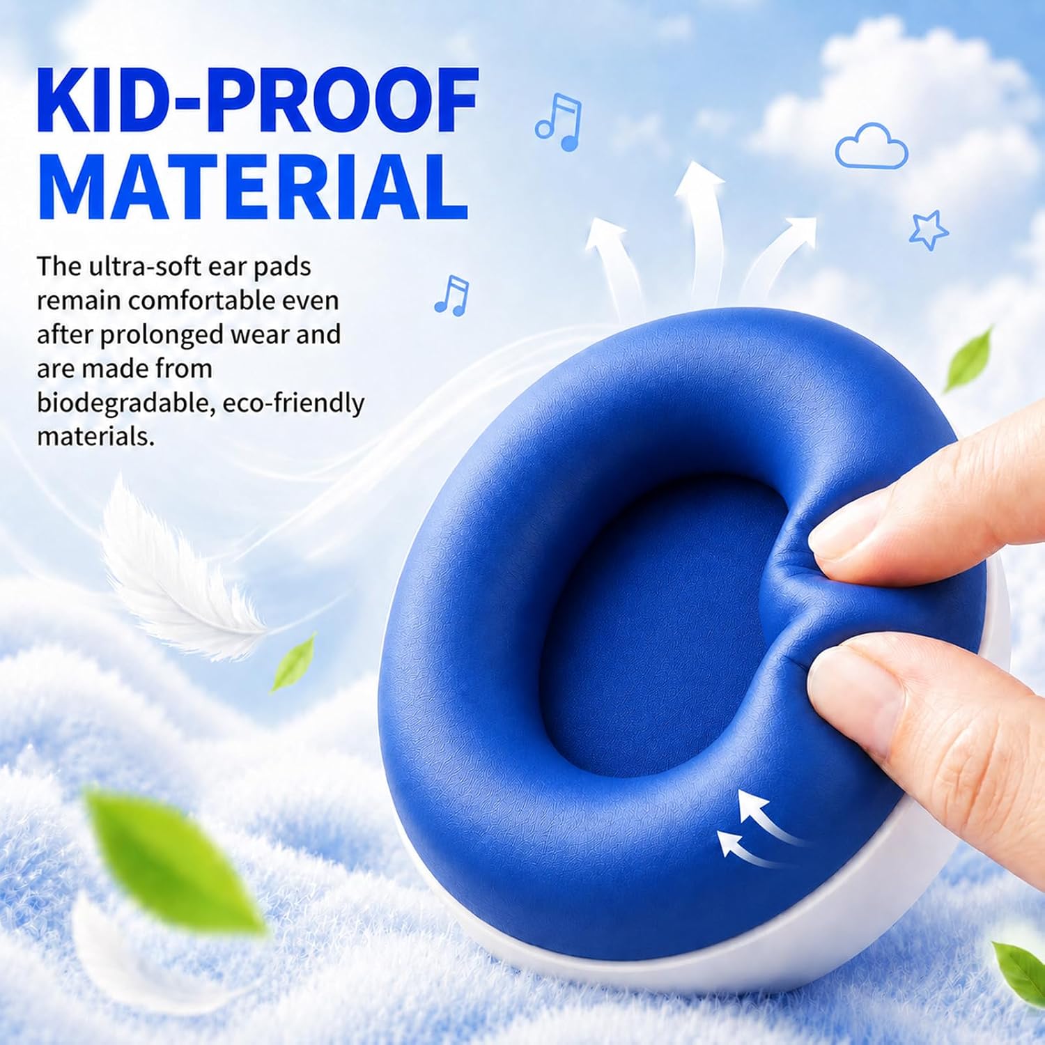 Detalle de Eekontz Kids Wireless Headphones with 58-Hour Battery