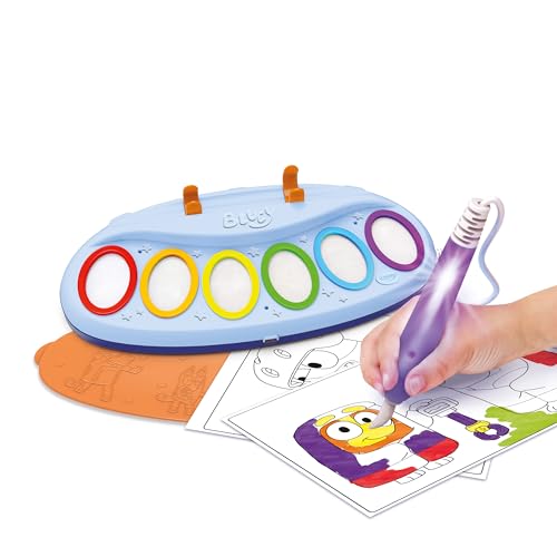 Detalle de CRAYOLA Color Wonder Magic Light Brush Bluey: kit de pintura sin manchas para niños a partir de 3 años