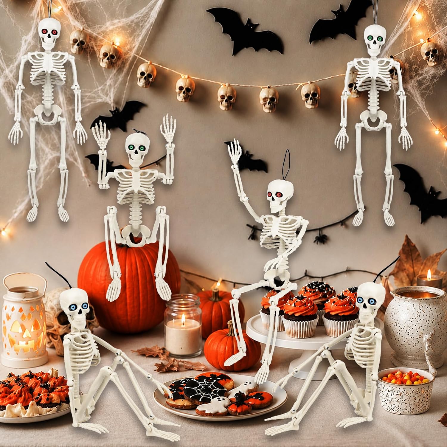 Thumbnail 1 de Daboot Halloween Skeleton Decorations, 16-Inch