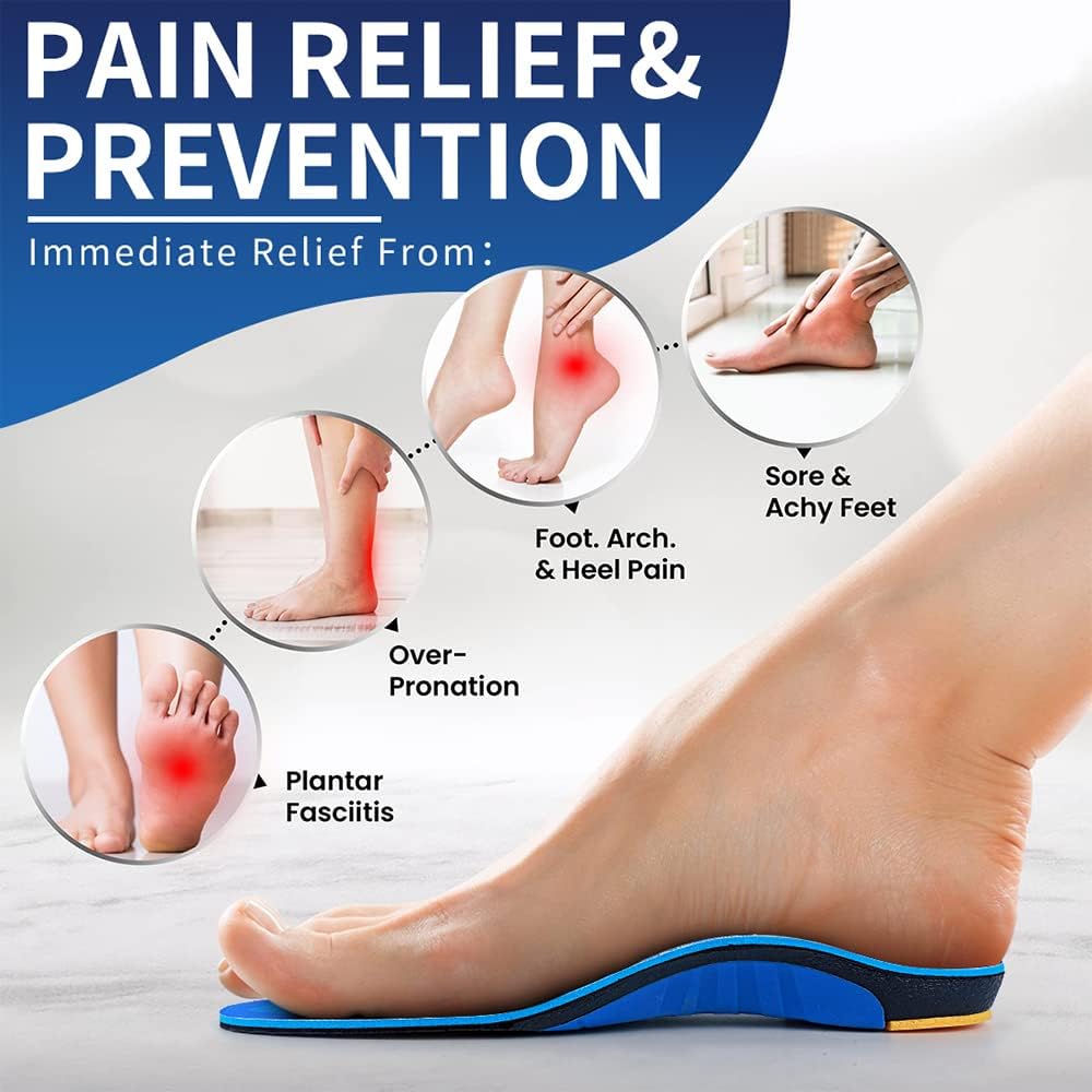 Detalle de TOPSOLE orthopädische Einlegesohlen bei Plantarfasziitis, Plattfuß & Fersensporn (für Damen und Herren)