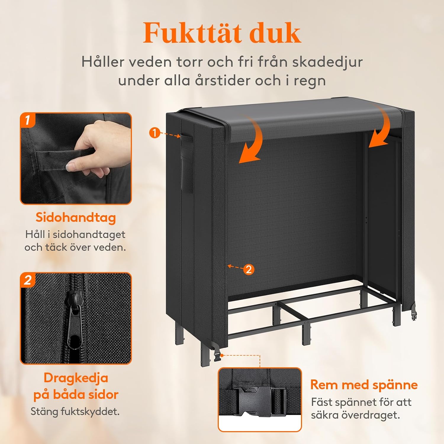 Detalle 2 de Lifewit 24222 vedställ med överdrag, 122 × 58,5 × 122 cm