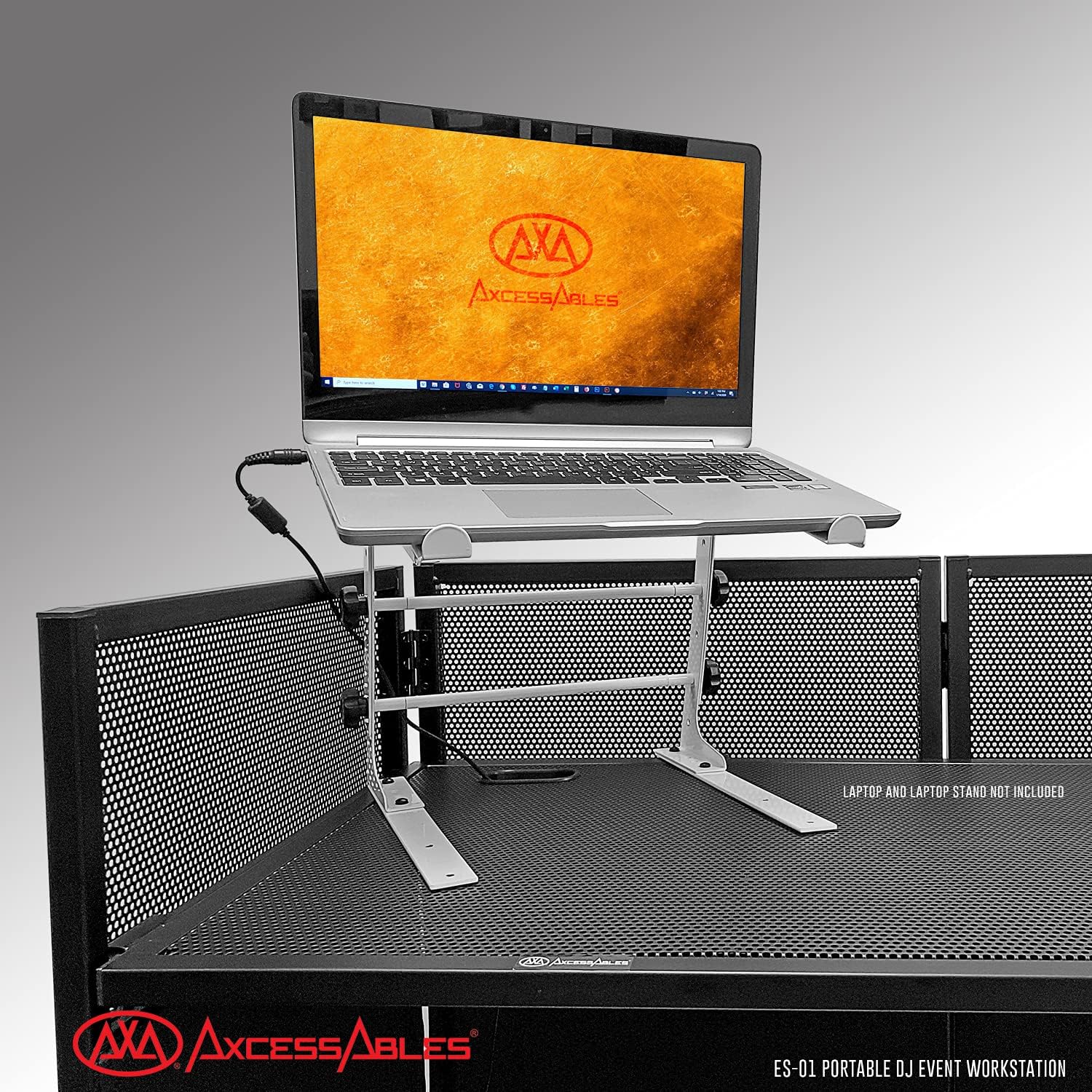 Thumbnail 6 de AxcessAbles ES-01 Portable DJ Facade Booth, 40" x 20", Black & White Scrims