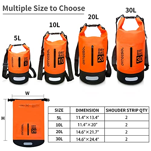 Detalle de Blackace arteesol Waterproof Dry Bag 5L/10L/20L/30L – versatile waterproof bag for kayaking, rafting and outdoor adventures