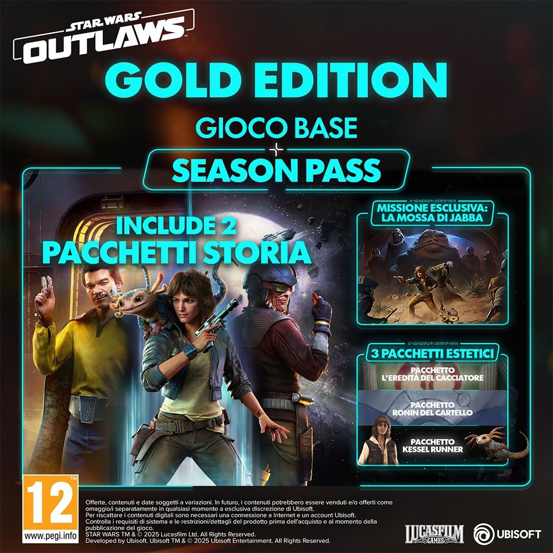 Detalle 2 de Star Wars Outlaws Gold Edition (Switch 2) – base di gioco + Season Pass inclusivo
