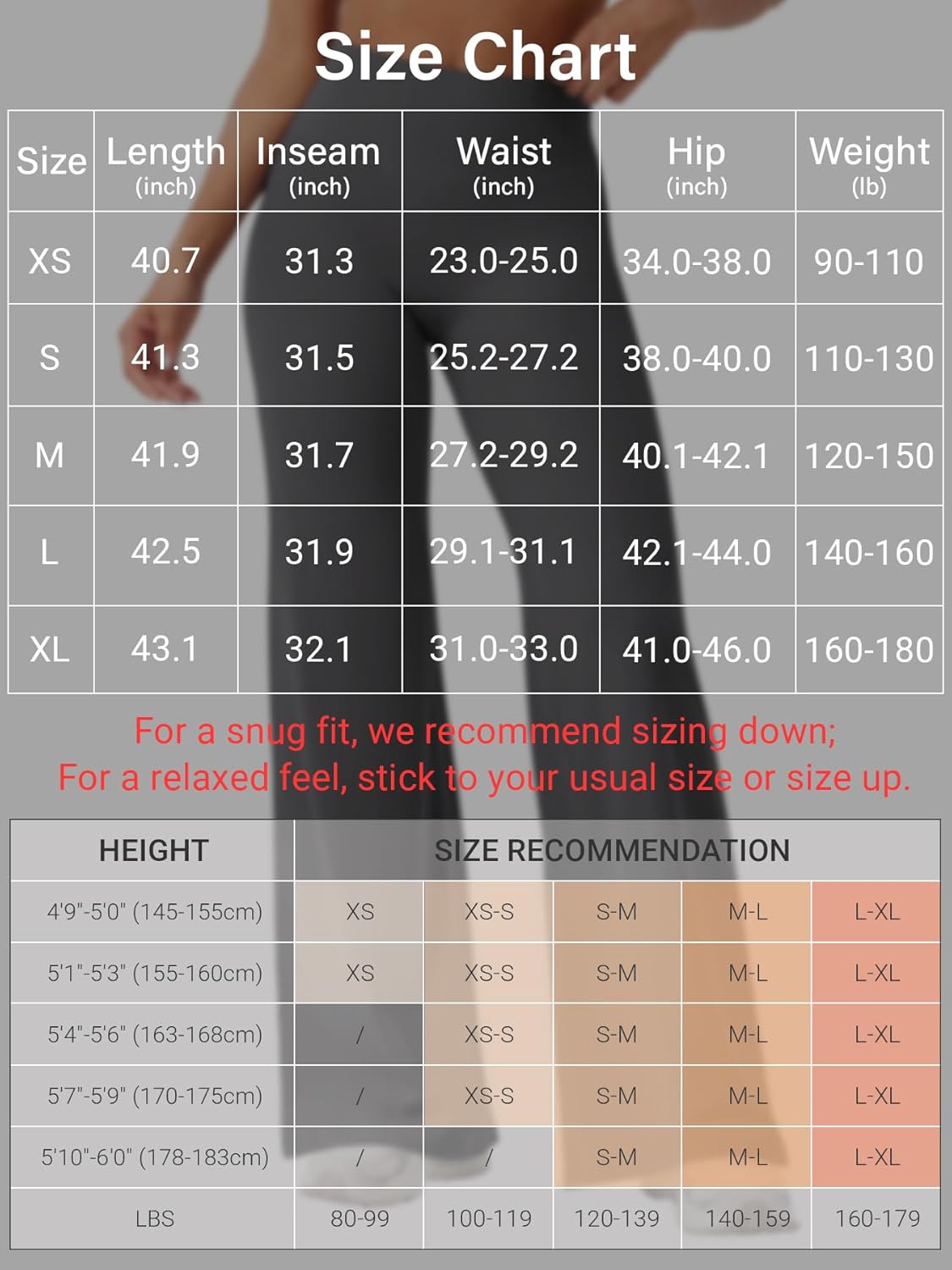 Thumbnail 5 de YEOREO Seamless Yoga Trousers for Women – Straight-Leg & High-Waist Flared Leggings