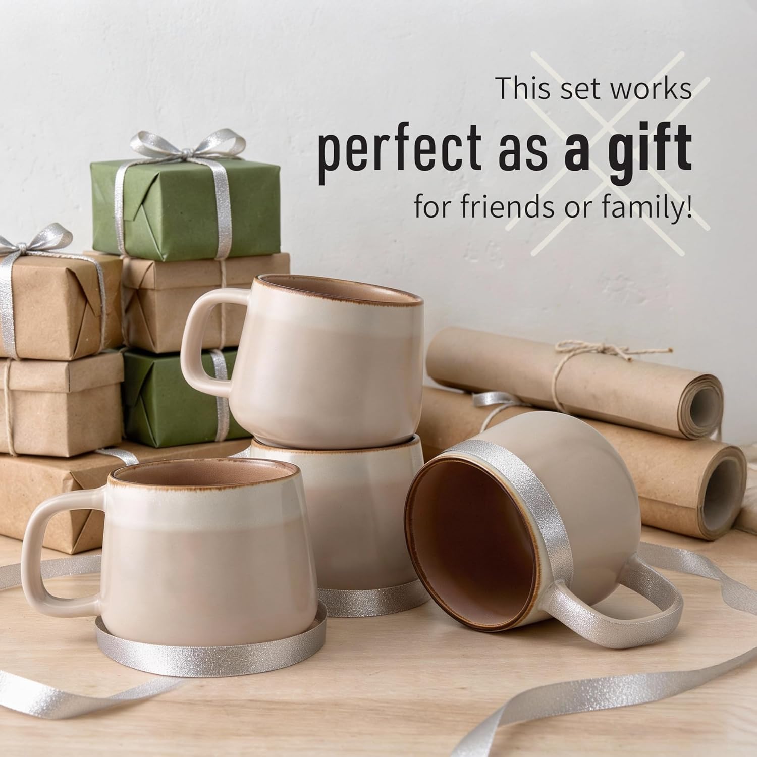Detalle 2 de Ava Nord Stoneware Coffee Mugs 12 oz