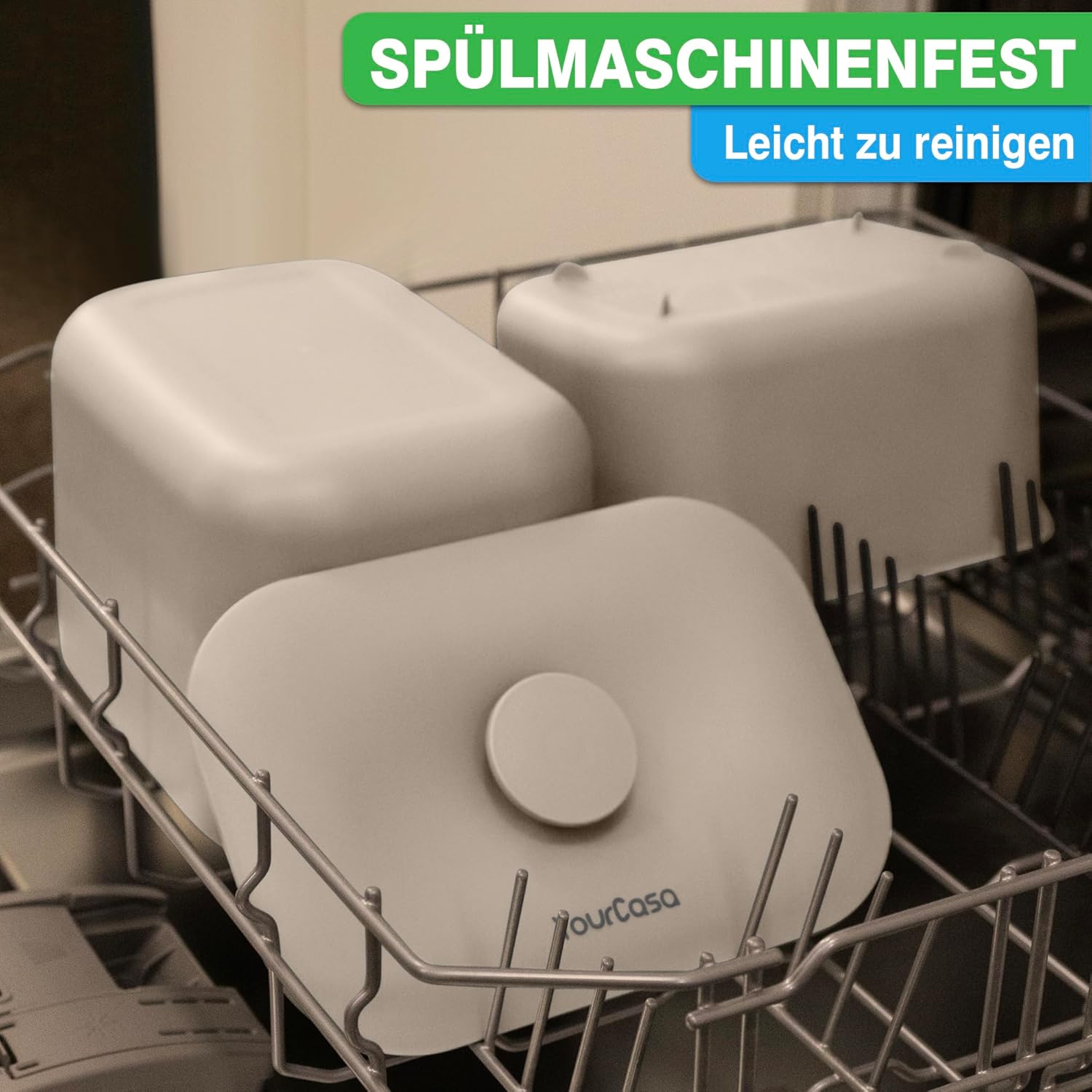 Detalle 2 de YourCasa Biomülleimer Küche 5 l – spülmaschinenfester Komposteimer mit Sieb und geruchsdichtem Deckel