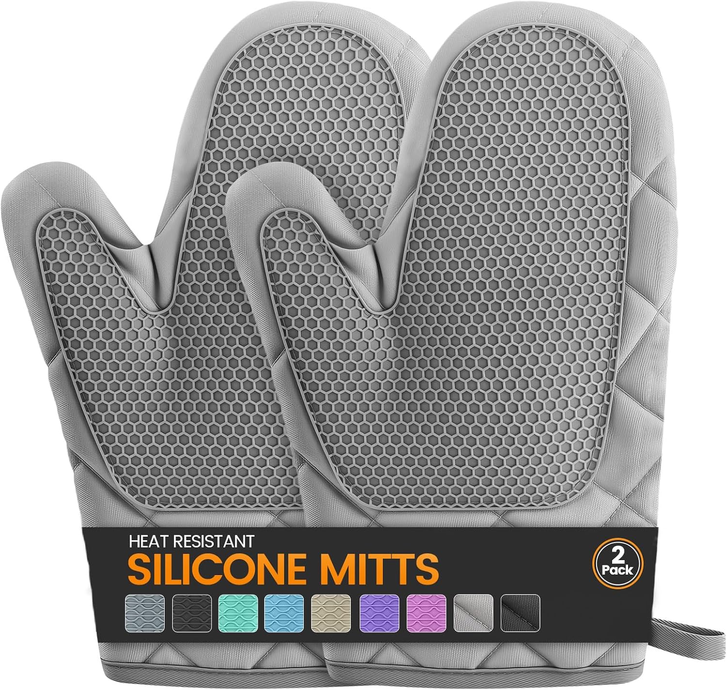 Detalle de Silicone Oven Mitts, 10.5-Inch