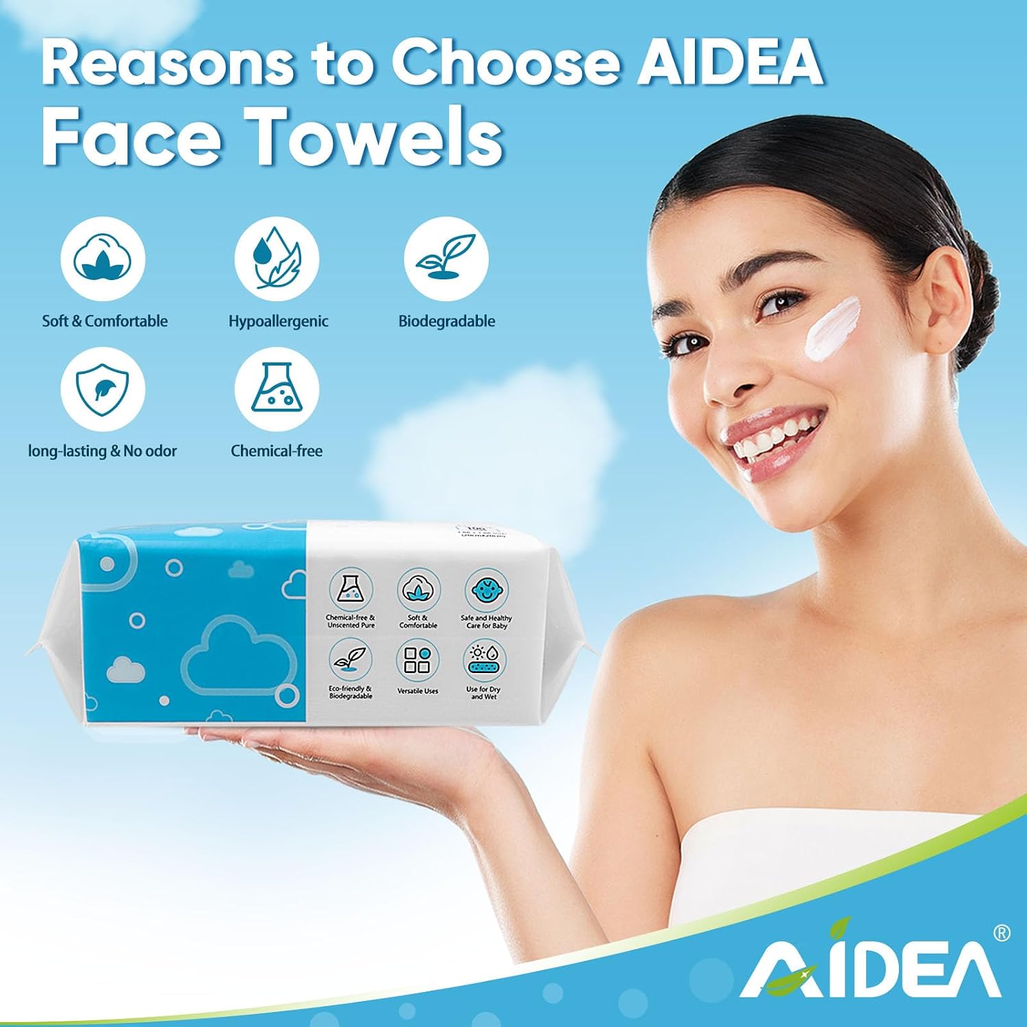 Thumbnail 4 de AlDEA Face Towels 600 Count