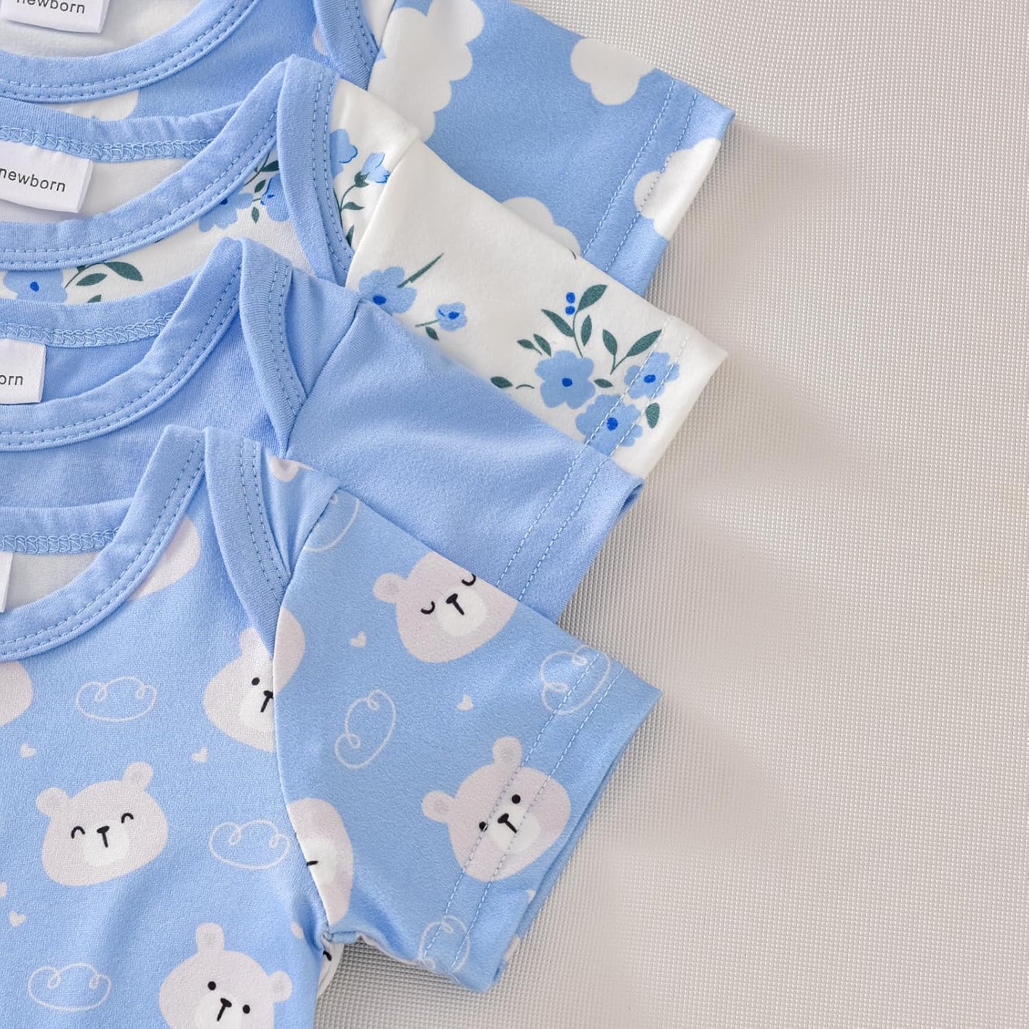 Detalle 2 de YWFSHOP Unisex Baby Layette Set with Rompers, Pants, Hats and Mittens