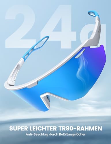 Thumbnail 3 de Lamicall Schnelle Brille – Leichte Sportbrille mit polarisierenden TAC-Gläsern (24 g, TR-90) für Fahrrad, Laufen und Outdoor