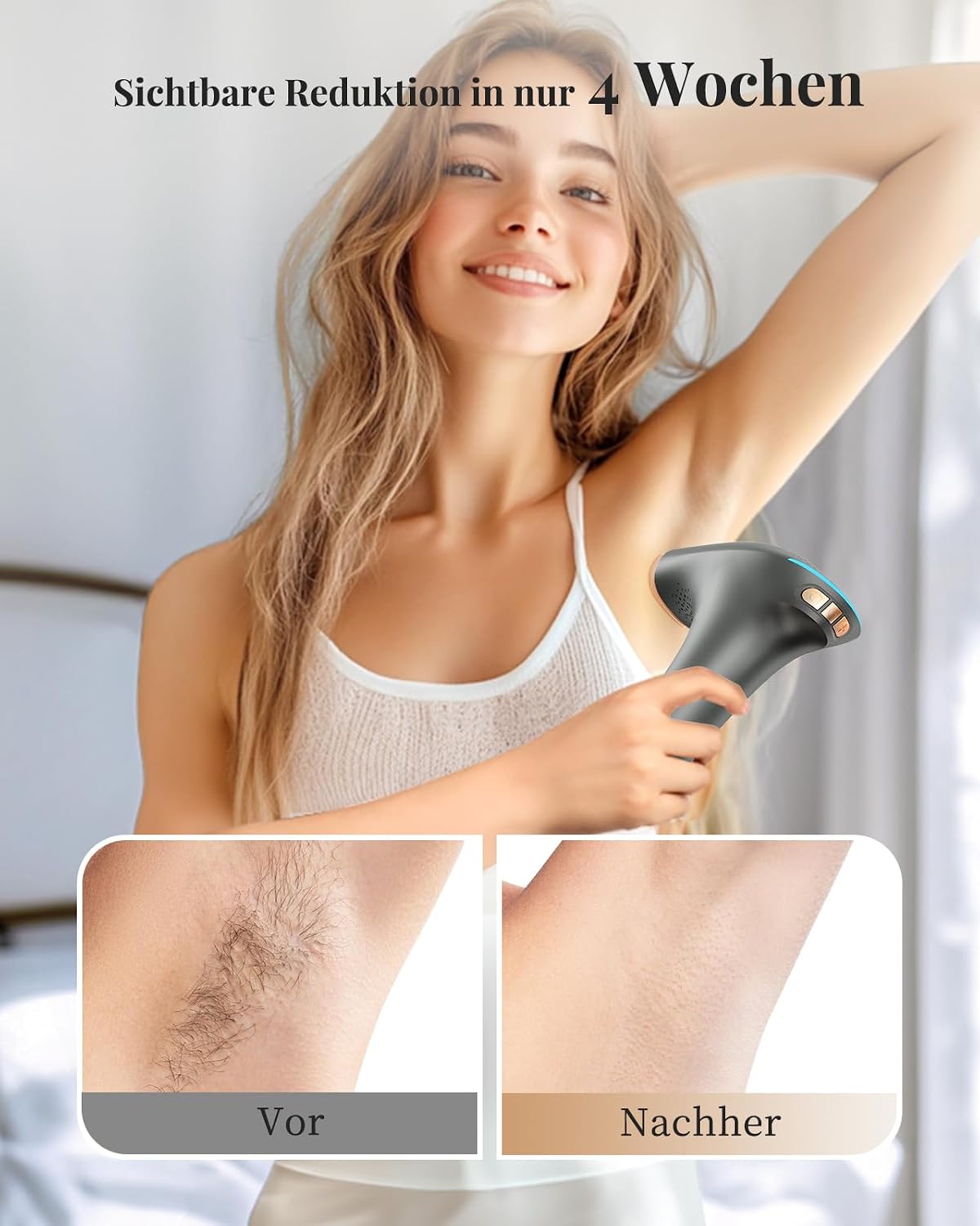 Thumbnail 5 de Haarlosy IPL Haarentfernungsgerät – Schmerzfrei, 9 Energiestufen, 3 Modi HR/SC/RA, 999.900 Impulse