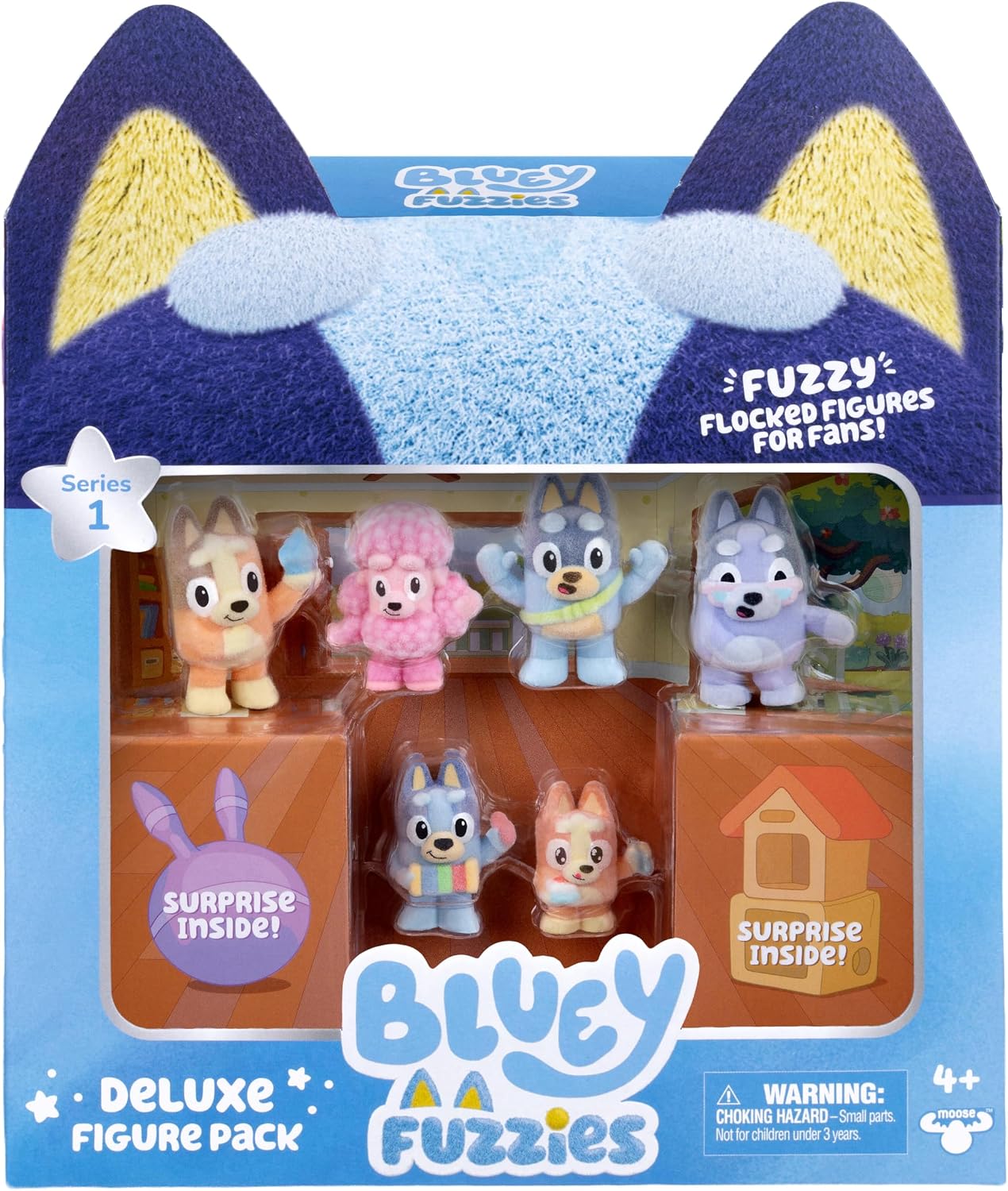 Detalle 1 de Bluey Fuzzies Deluxe Figure Pack 6 mini-figures