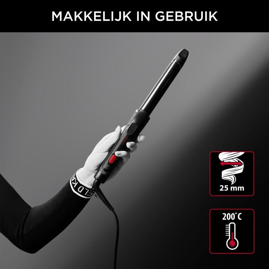 Thumbnail 1 de Rowenta x Karl Lagerfeld CF321L krultang 25 mm met Keratin & Glow-coating